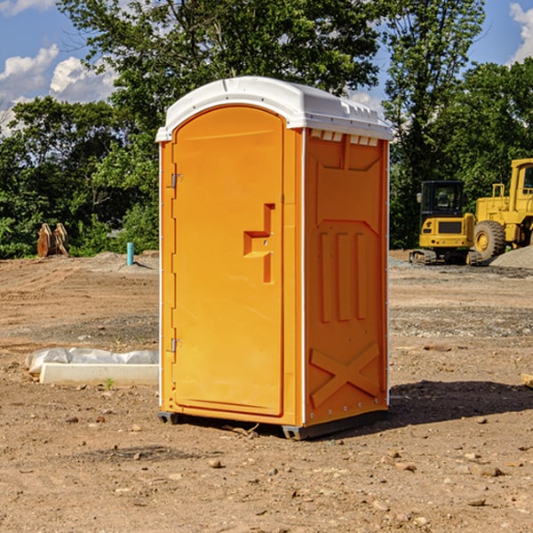 how often are the portable toilets cleaned and serviced during a rental period in Garnett